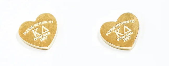 KAPPA DELTA HEART EARRINGS