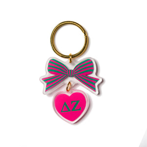 DELTA ZETA BOW KEYCHAIN