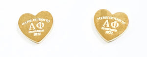 ALPHA PHI HEART EARRINGS