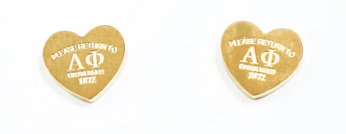 ALPHA PHI HEART EARRINGS