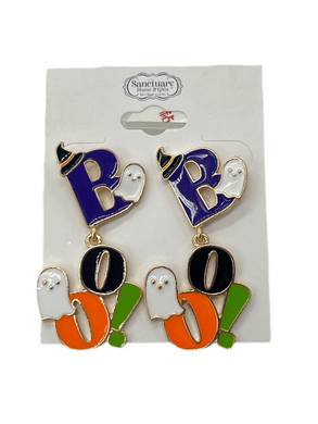BOO LETTER DROP EARRING