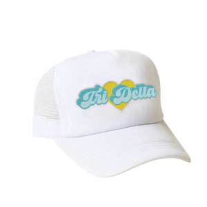 DELTA DELTA DELTA RETRO HEART TRUCKER HAT