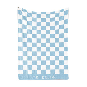 DELTA DELTA DELTA CHECKERED BLANKET