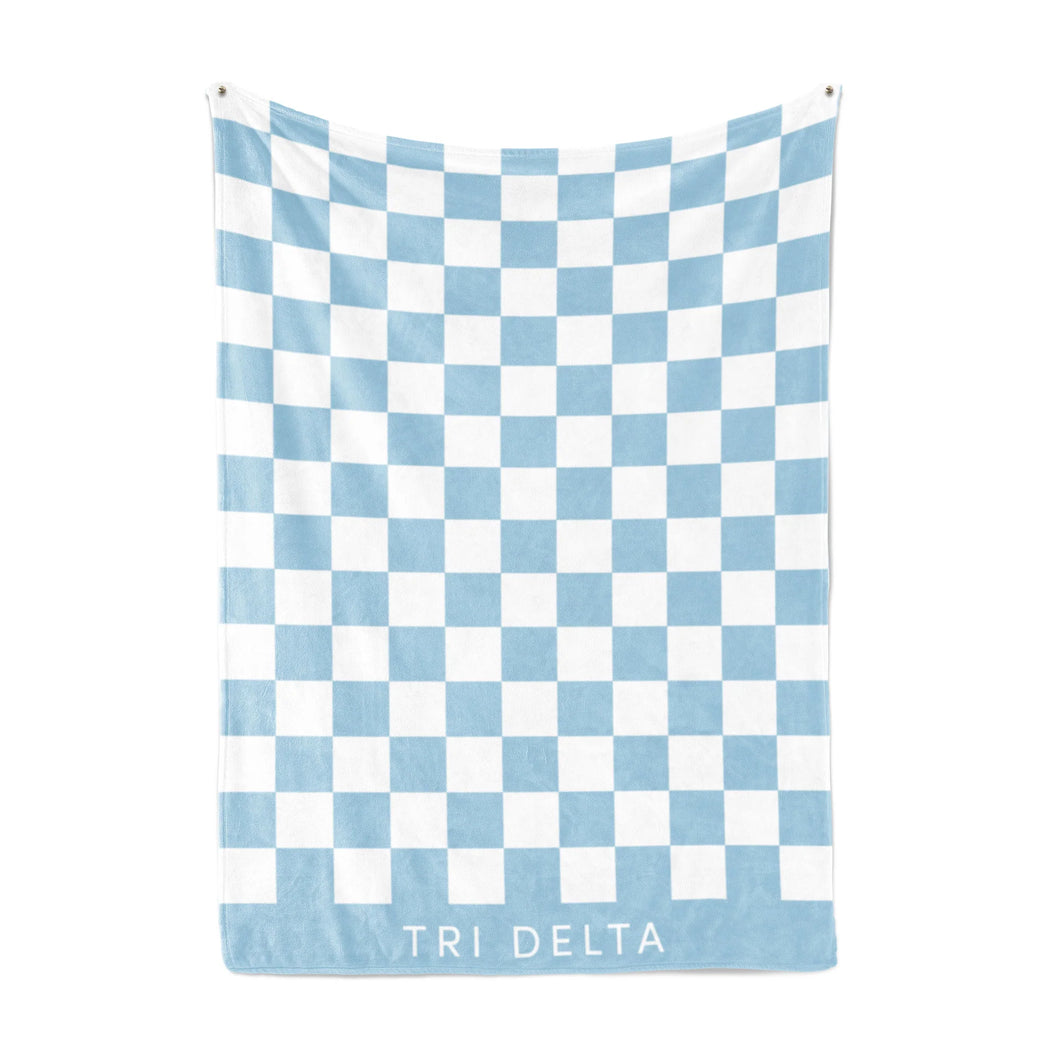 DELTA DELTA DELTA CHECKERED BLANKET