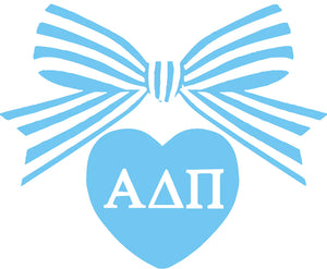 ALPHA DELTA PI BOW DECAL