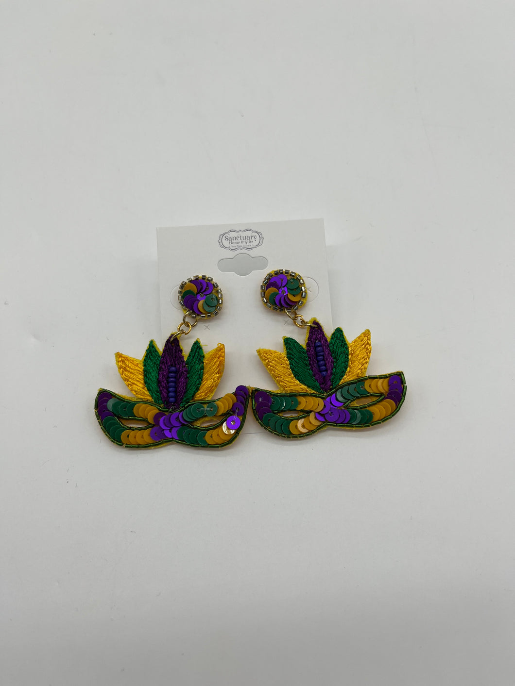 MARDI GRAS MASK EARRINGS