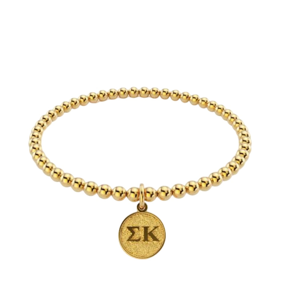 SIGMA KAPPA GOLD BEAD BRACELET