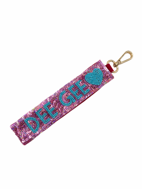 DELTA GAMMA HEART WRISTLET