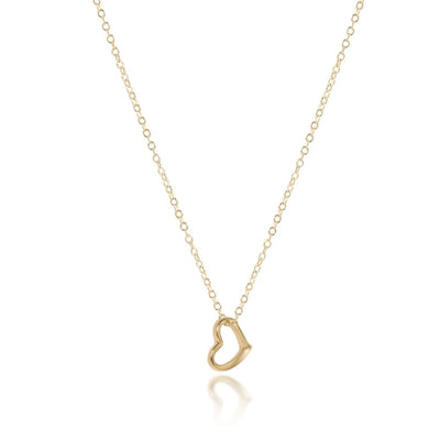 16IN NECKLACE GOLD LOVE SMALL GOLD CHARM