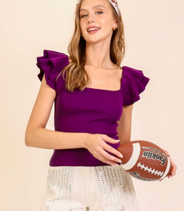 PURPLE SWEATER TOP