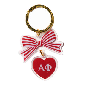 ALPHA PHI BOW KEYCHAIN