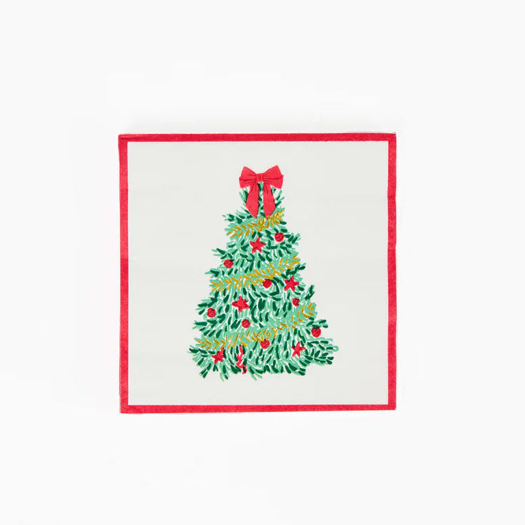 TRADITIONAL TREE COCKTAIL NAPKINS