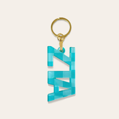 ZETA TAU ALPHA CHECKERED KEYCHAIN