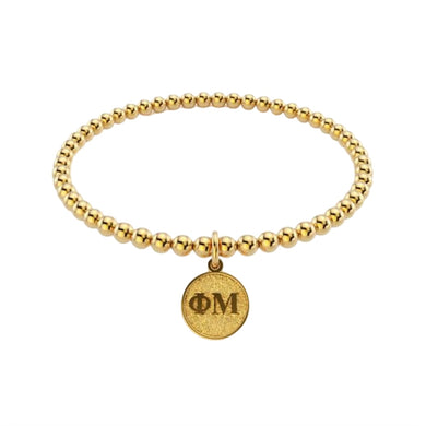 PHI MU GOLD BEAD BRACELET