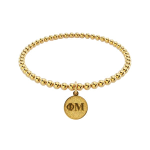 PHI MU GOLD BEAD BRACELET