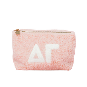 DELTA GAMMA BLUSH TEDDY POUCH COSMETIC