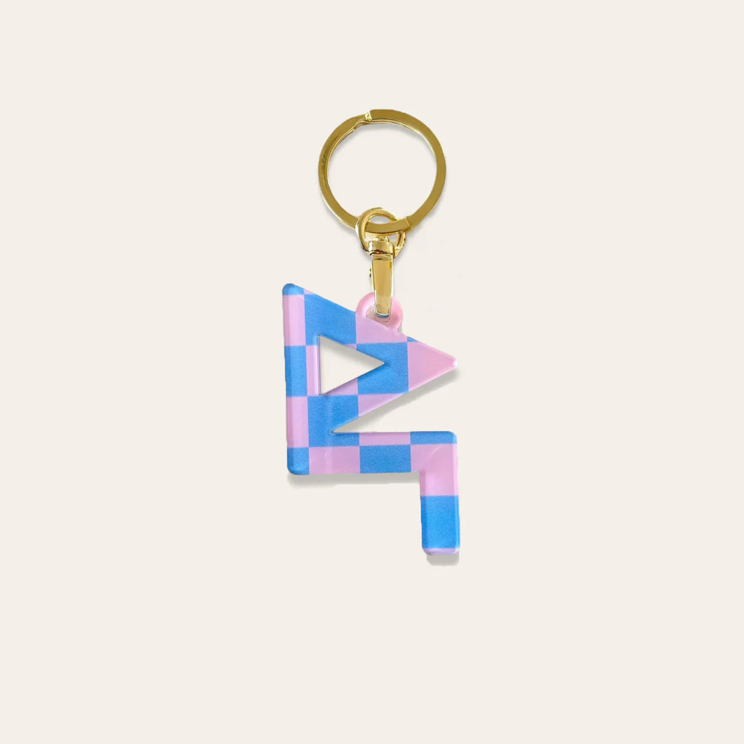 DELTA GAMMA CHECKERED KEYCHAIN