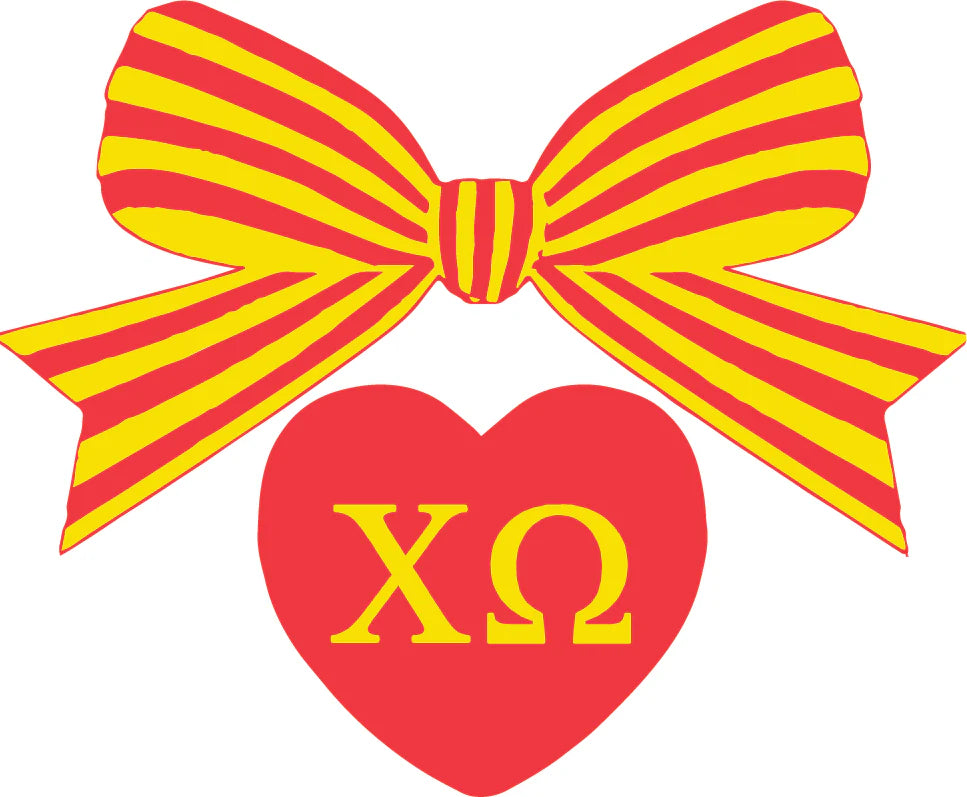 CHI OMEGA BOW DECAL