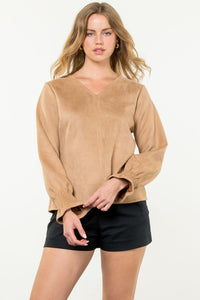 TAN SUEDE TOP