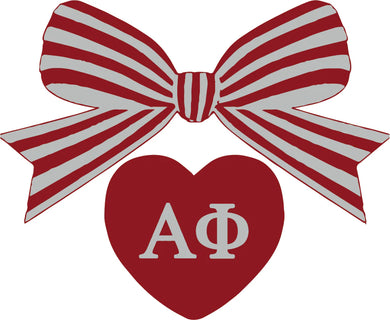 ALPHA PHI BOW DECAL