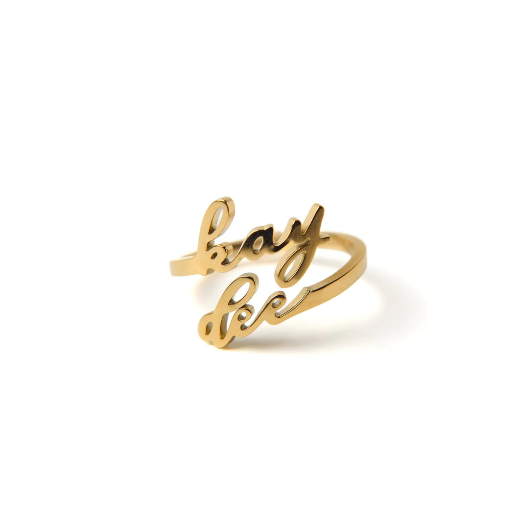 KAPPA DELTA ADJUSTABLE WORD RING