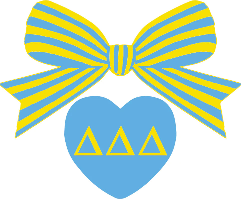 DELTA DELTA DELTA BOW DECAL