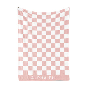 ALPHA PHI CHECKERED BLANKET