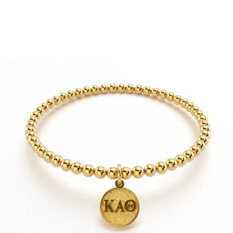 KAPPA ALPHA THETA GOLD BEAD BRACELET