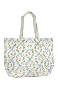 ALPHA PHI INSULATED BOW TOTE