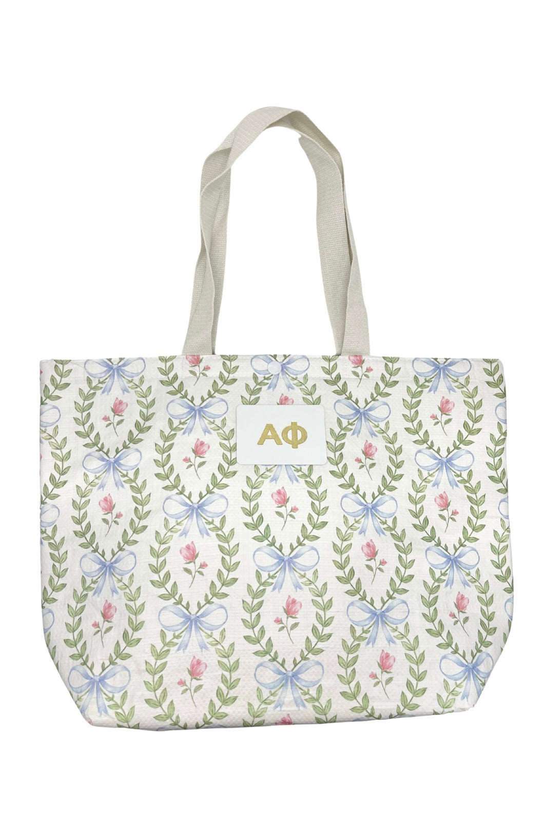 ALPHA PHI INSULATED BOW TOTE