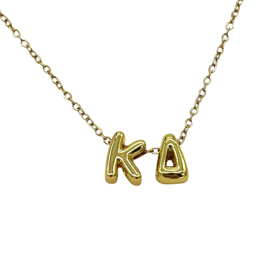 KAPPA DELTA BUBBLE LETTER NECKLACE