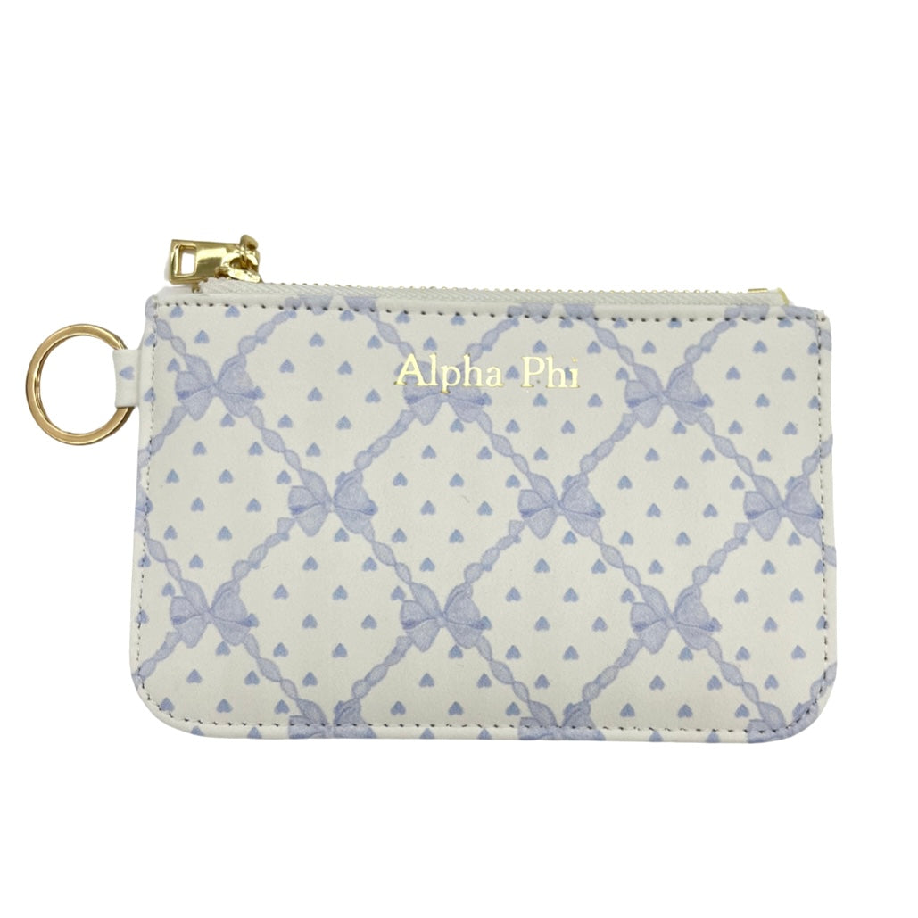 ALPHA PHI BOW KEY POUCH