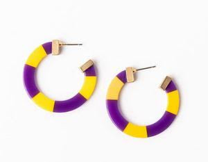 PURPLE AND GOLD MELODY EARRINGS