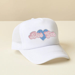 DELTA GAMMA RETRO HEART TRUCKER HAT