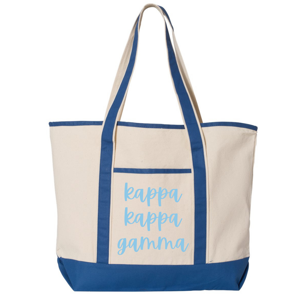 KAPPA KAPPA GAMMA CANVAS TOTE