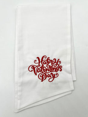 WHITE HAPPY VALENTINES DAY WREATH SASH