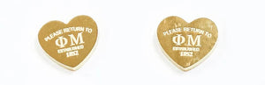 PHI MU HEART EARRINGS