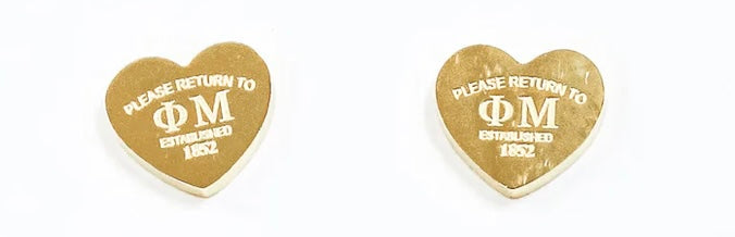 PHI MU HEART EARRINGS