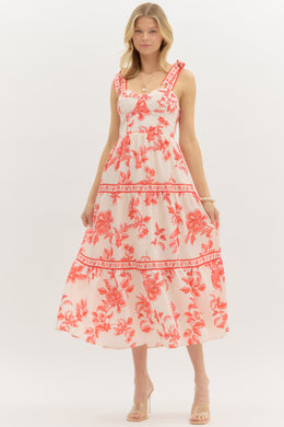ORANGE FLORAL DRESS
