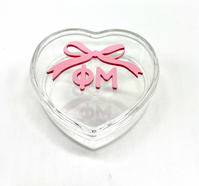 PHI MU HEART BOW BOX