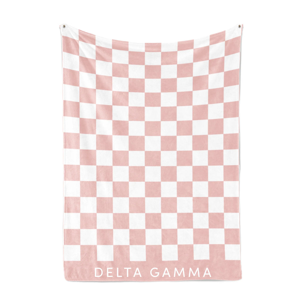 DELTA GAMMA CHECKERED BLANKET