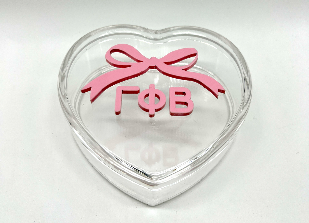 GAMMA PHI BETA HEART BOW BOX