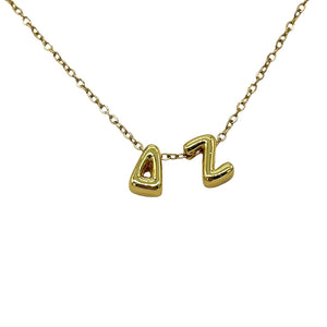 DELTA ZETA BUBBLE LETTER NECKLACE