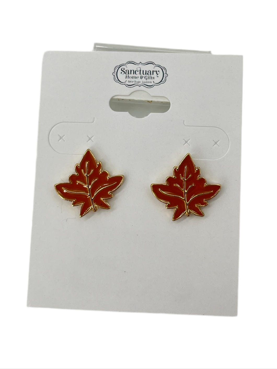 FALL LEAF STUD EARRING