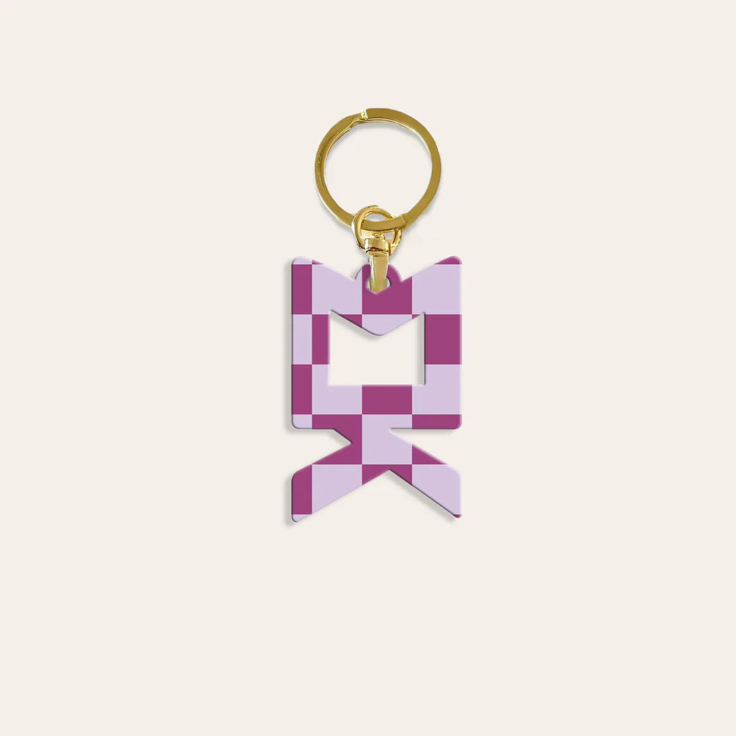 SIGMA KAPPA CHECKERED KEYCHAIN