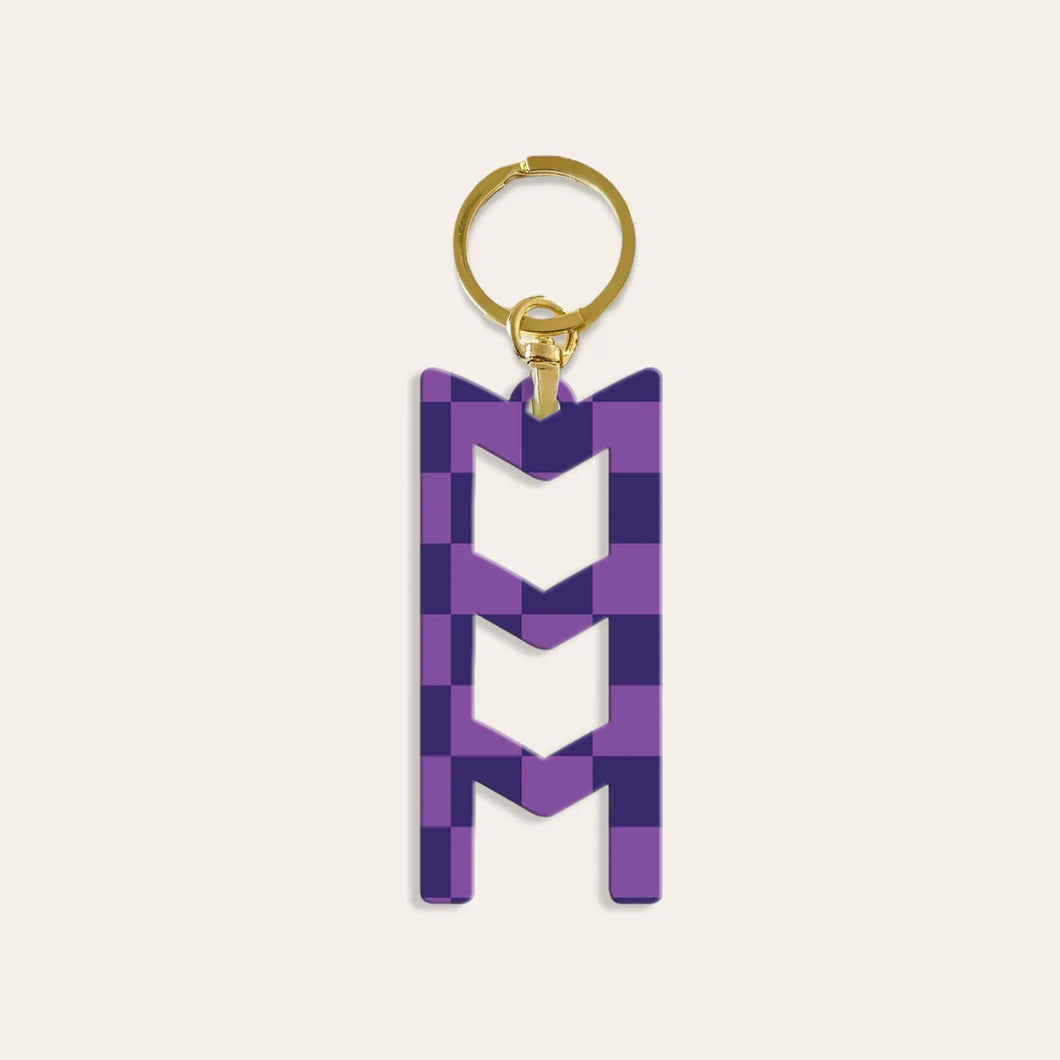 SIGMA SIGMA SIGMA CHECKERED KEYCHAIN