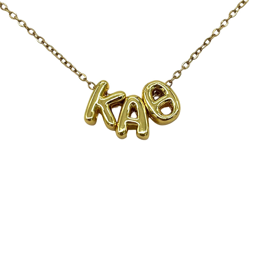 KAPPA ALPHA THETA BUBBLE LETTER NECKLACE