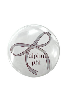 ALPHA PHI BOW BUTTON