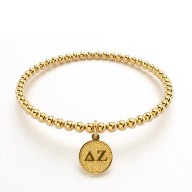 DELTA ZETA GOLD BEAD BRACELET