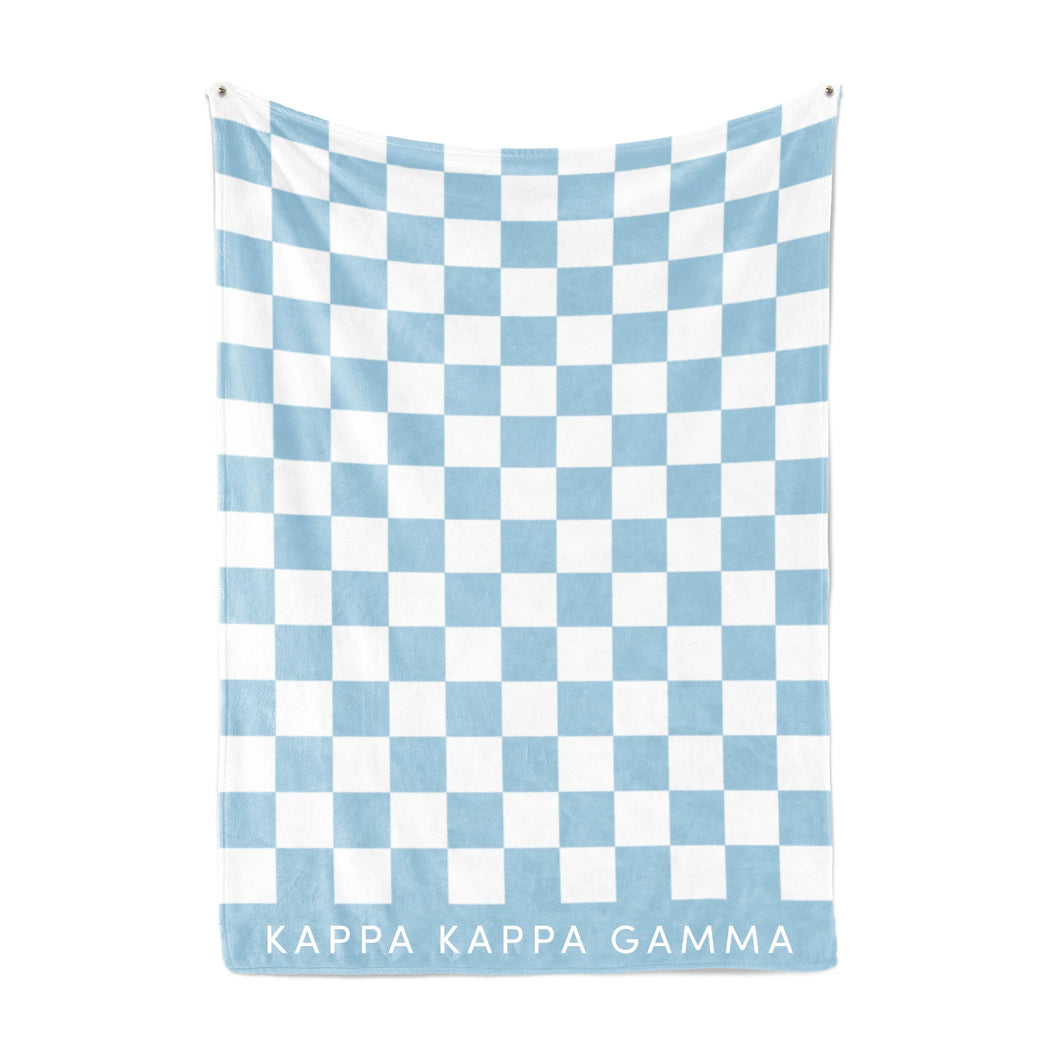 KAPPA KAPPA GAMMA CHECKERED BLANKET